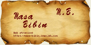 Maša Bibin vizit kartica